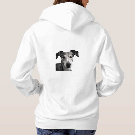 Elegant Whippet Hoodie (Rückseite)
