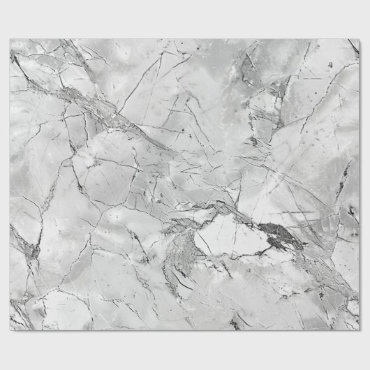 Elegant Whirls Gray 'Regal Stone Vein' Marmortext Geschenkpapier (Flach)