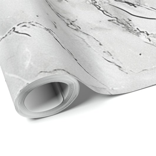 Elegant Whirls Gray 'Regal Stone Vein' Marmortext Geschenkpapier (Rolleneckpunkt)
