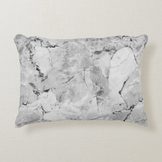 Elegant Whirls Gray 'Stone Mosaic Cascade' Marmor Dekokissen