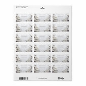 Elegant White 3D Magnolia Adressaufkleber (Vorne)