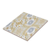 Elegant White and Gold Abstract Swirl Pattern Fliese (Seite)