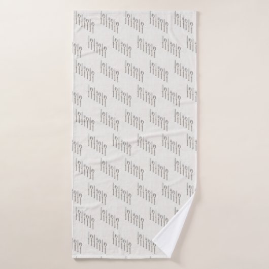 Elegant white and gold cutlery arranged diagonally badehandtuch (Badehandtuch)