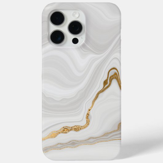 Elegant White And Gold Marble Case-Mate iPhone Hülle (Rückseite)
