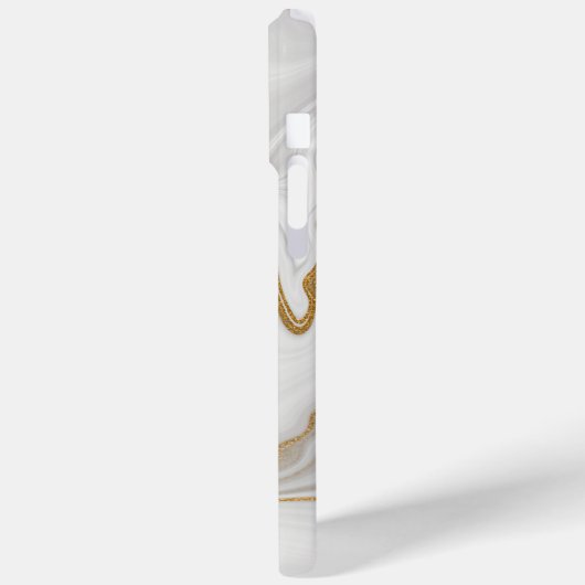 Elegant White And Gold Marble Case-Mate iPhone Hülle (Rückseite / Links)