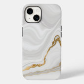 Elegant White And Gold Marble Case-Mate iPhone Hülle (Rückseite)