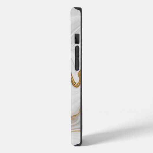 Elegant White And Gold Marble Case-Mate iPhone Hülle (Rückseite / Links)