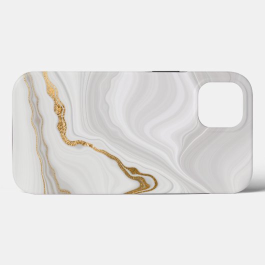 Elegant White And Gold Marble  Case-Mate iPhone Hülle (Rückseite (Horizontal))