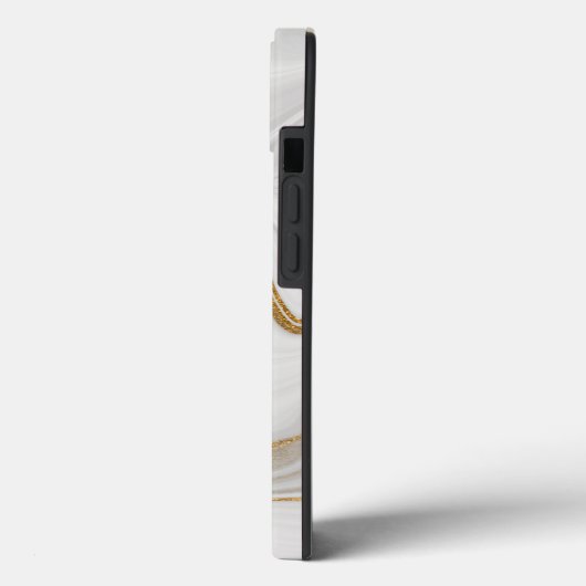 Elegant White And Gold Marble  Case-Mate iPhone Hülle (Rückseite / Links)