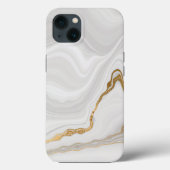 Elegant White And Gold Marble  Case-Mate iPhone Hülle (Rückseite)