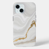 Elegant White And Gold Marble Case-Mate iPhone Hülle (Rückseite)