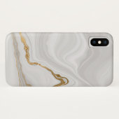Elegant White And Gold Marble Case-Mate iPhone Hülle (Rückseite (Horizontal))