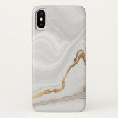 Elegant White And Gold Marble Case-Mate iPhone Hülle (Rückseite)