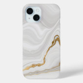 Elegant White And Gold Marble Case-Mate iPhone Hülle (Rückseite)