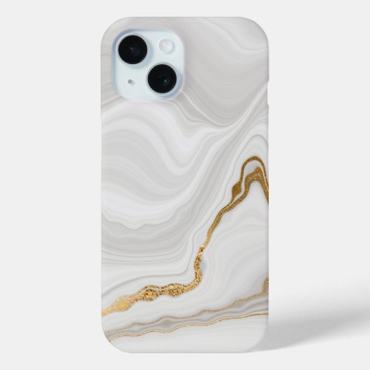 Elegant White And Gold Marble Case-Mate iPhone Hülle (Rückseite)