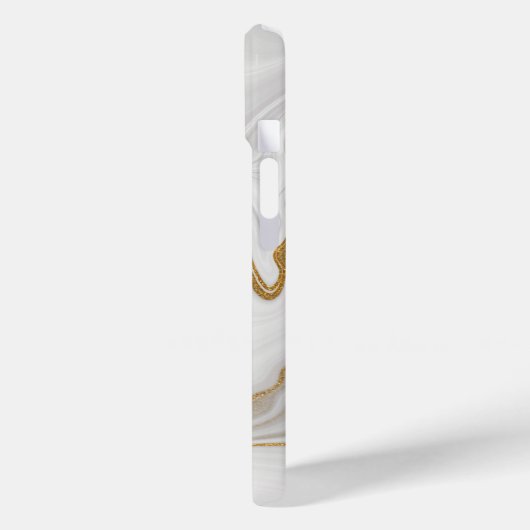 Elegant White And Gold Marble Case-Mate iPhone Hülle (Rückseite / Links)
