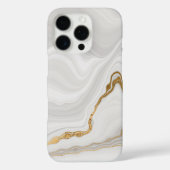 Elegant White And Gold Marble Case-Mate iPhone Hülle (Rückseite)