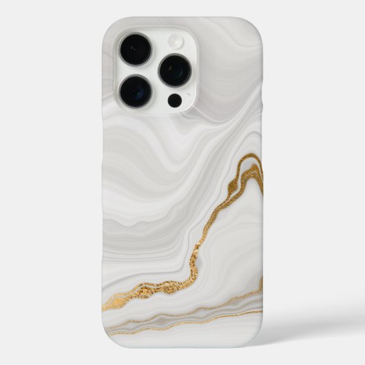 Elegant White And Gold Marble Case-Mate iPhone Hülle (Rückseite)
