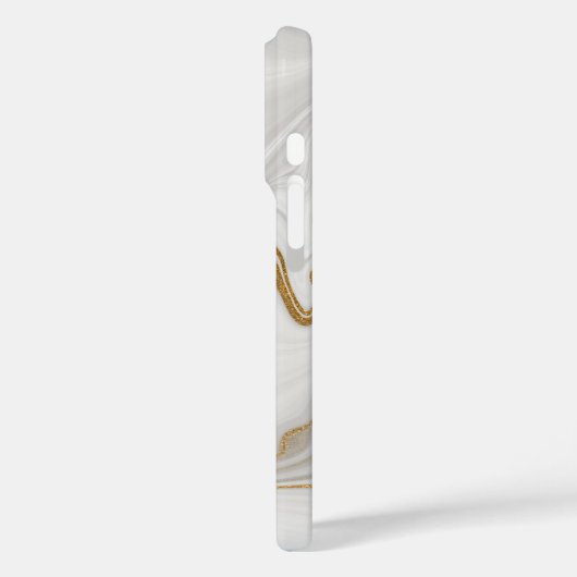 Elegant White And Gold Marble Case-Mate iPhone Hülle (Rückseite / Links)