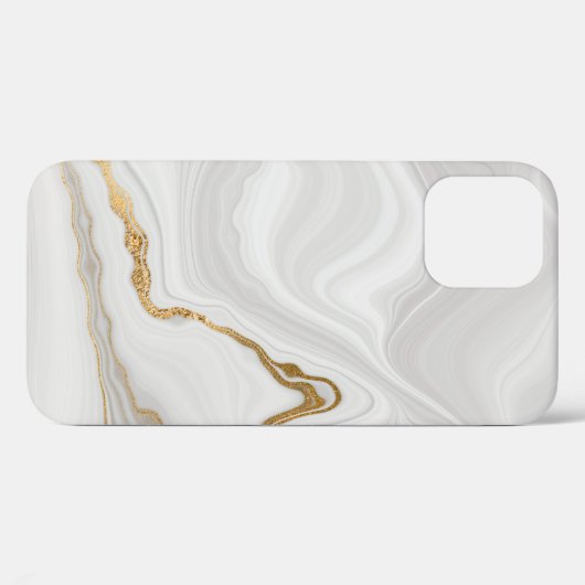 Elegant White And Gold Marble Case-Mate iPhone Hülle (Rückseite (Horizontal))