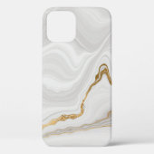 Elegant White And Gold Marble Case-Mate iPhone Hülle (Rückseite)