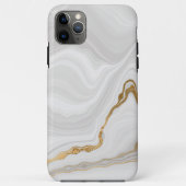 Elegant White And Gold Marble Case-Mate iPhone Hülle (Rückseite)