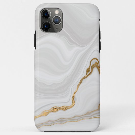 Elegant White And Gold Marble Case-Mate iPhone Hülle (Rückseite)
