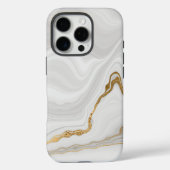 Elegant White And Gold Marble Case-Mate iPhone Hülle (Rückseite)
