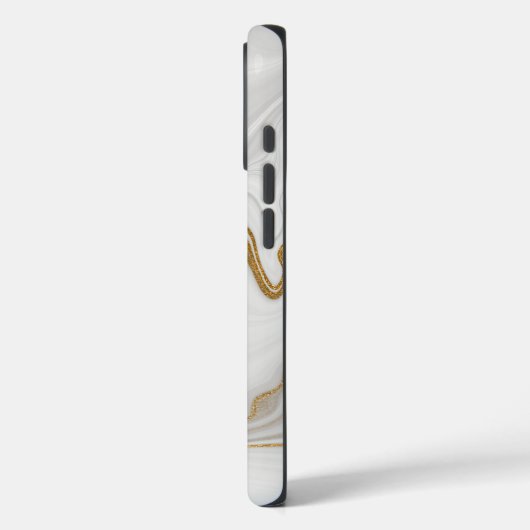 Elegant White And Gold Marble Case-Mate iPhone Hülle (Rückseite / Links)