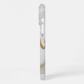 Elegant White And Gold Marble iPhone Hülle (Linke Seite)