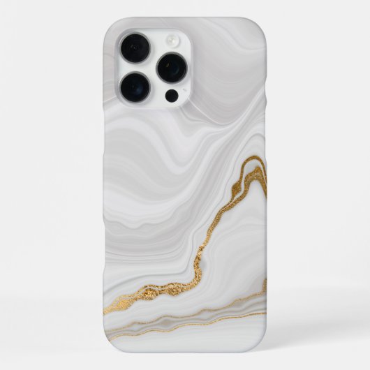 Elegant White And Gold Marble iPhone Hülle (Rückseite)