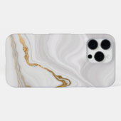 Elegant White And Gold Marble iPhone Hülle (Rückseite (Horizontal))