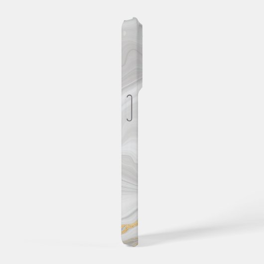 Elegant White And Gold Marble iPhone Hülle (Rechte Seite)