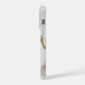 Elegant White And Gold Marble iPhone Hülle (Linke Seite)