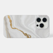 Elegant White And Gold Marble iPhone Hülle (Rückseite (Horizontal))