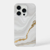 Elegant White And Gold Marble iPhone Hülle (Rückseite)
