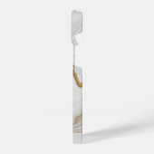 Elegant White And Gold Marble iPhone Hülle (Linke Seite)