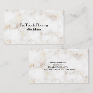 Elegant White and Gold Marble Professional Visitenkarte
