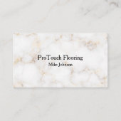 Elegant White and Gold Marble Professional Visitenkarte (Vorderseite)