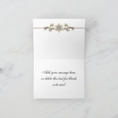 Elegant White and Gold Vielen Dank Dankeskarte (Innenseite)