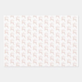 Elegant White and Rose Gold Glitzer Weihnachtsfest Geschenkpapier Set (Vorderseite 3)