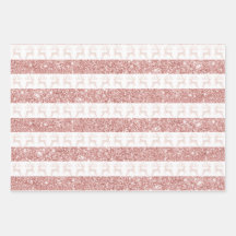 Elegant White and Rose Gold Glitzer Weihnachtsfest