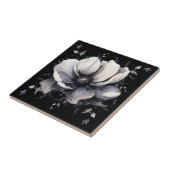 Elegant White Black Floral Fliese (Seite)