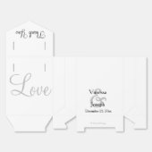 Elegant White Black Wedding Vielen Dank Geschenkschachtel (Ungefaltet)