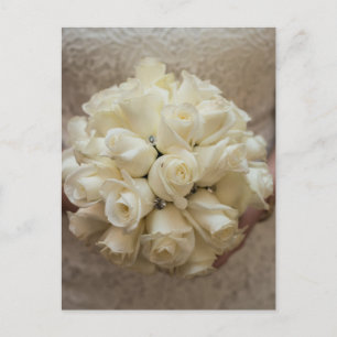 Elegant White Bridal Bouquet Postkarte