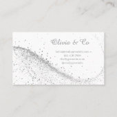 Elegant White Business Card Visitenkarte (Rückseite)