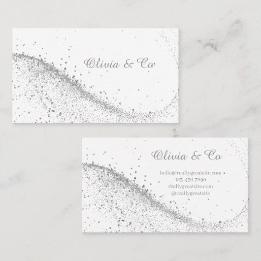 Elegant White Business Card Visitenkarte (Vorne/Hinten)