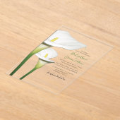 Elegant White Calla Lilies Wedding Einladungen (Ablage )