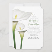 Elegant White Calla Lilies Wedding Einladungen (Vorderseite)