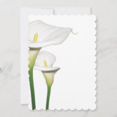 Elegant White Calla Lilies Wedding Einladungen (Rückseite)